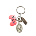 Carlo Acutis Keychain Hot Pink