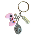 Carlo Acutis Keychain Light Pink