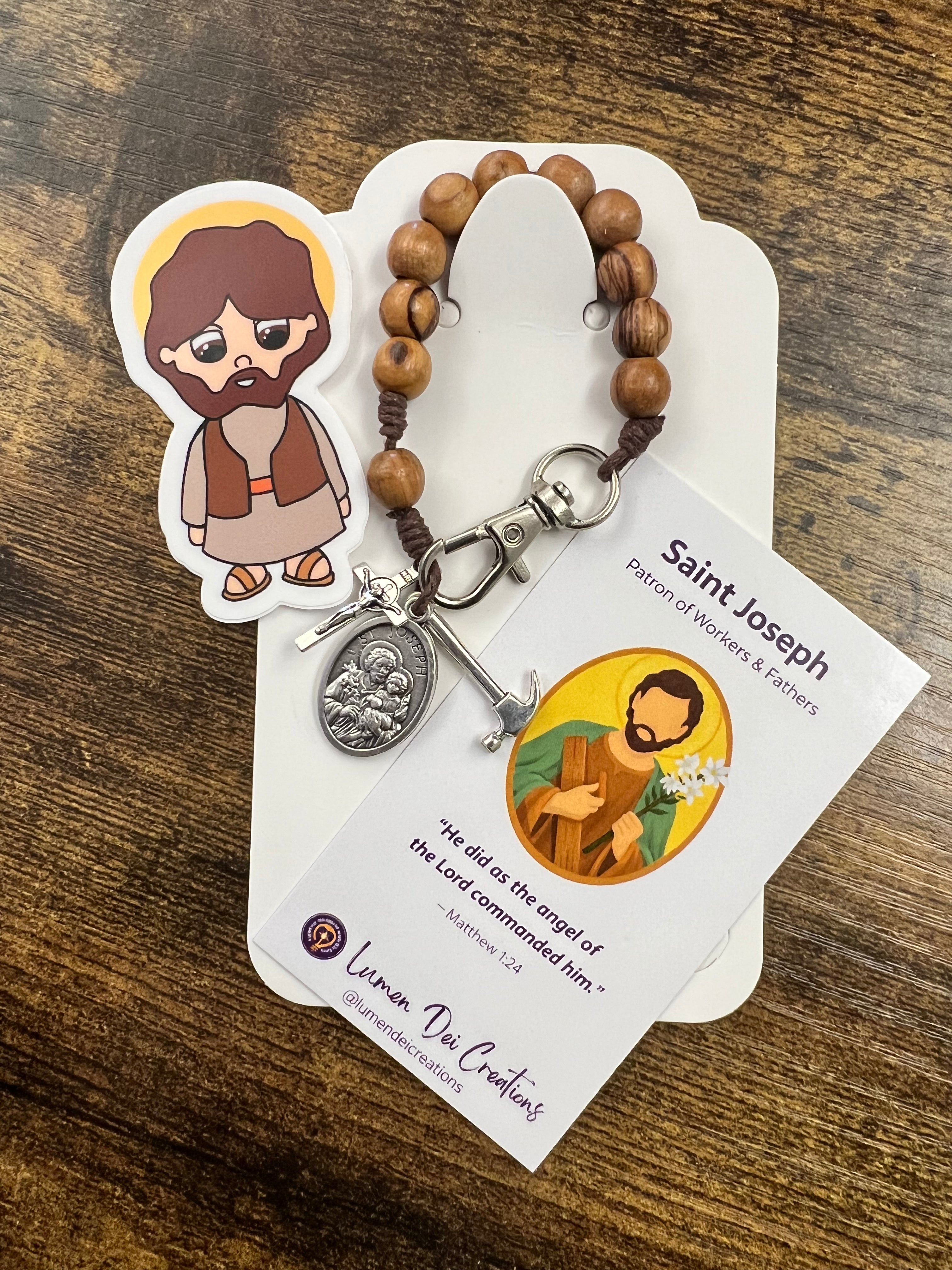 St. Joseph Rosary & Sticker Bundle